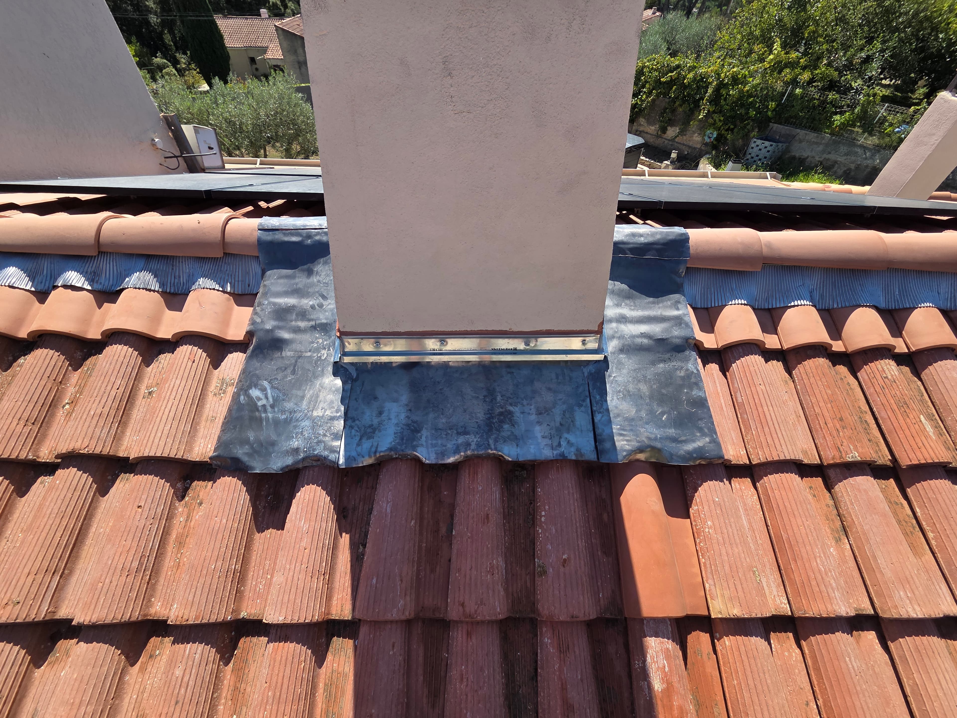 étanchéité cheminée zinc#coudoux